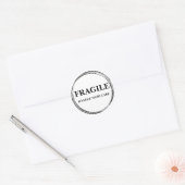 Autocollant rond Étiquette fragile moderne (Enveloppe)