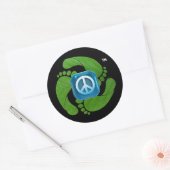 Autocollant rond feetpeace™ (Enveloppe)