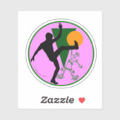 Autocollant rond Fido Dido 80s-90s -logo Aweye (Feuille)