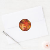 Autocollant rond Firestorm Nova Abstrait Art (Enveloppe)