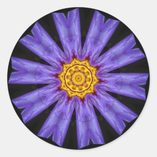 Autocollant Rond Fleur