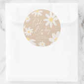 Autocollant rond fleur de marguerite Boho (Sac)
