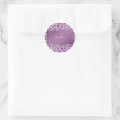 Autocollant rond floral moderne Lilac (Sac)