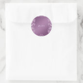 Autocollant rond floral moderne Lilac (Sac)