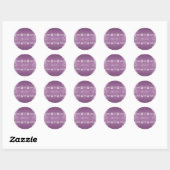 Autocollant rond floral moderne Lilac (Feuille)