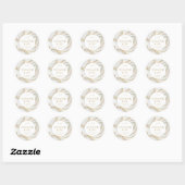 Autocollant rond fond de quartz agate (Feuille)
