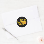 Autocollant rond Gecko Jaune (Enveloppe)