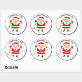 Autocollant rond Golf Christmas Classic (Feuille)