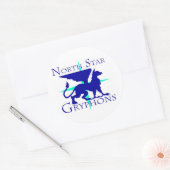 Autocollant rond Griffins North Star (Enveloppe)