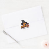 Autocollant rond : HALLOWEEN Effrayant (Enveloppe)