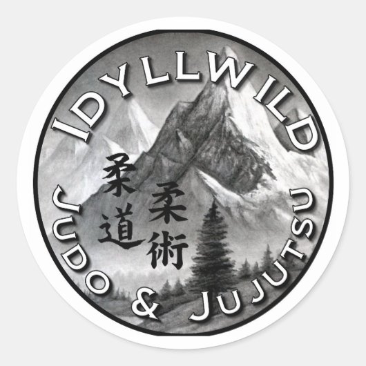 Autocollant rond Idyllwild Judo et Jujutsu (Devant)