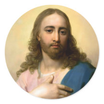 Autocollant rond Jésus-Christ