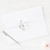 Autocollant Rond Joyeux 25e Anniversaire (Enveloppe)