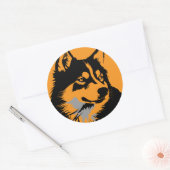 Autocollant rond joyeux anniversaire (Enveloppe)