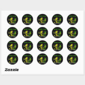 Autocollant rond Kayak Chick Fun (Feuille)