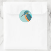 Autocollant rond Kingfisher (Sac)