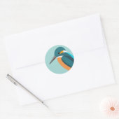 Autocollant rond Kingfisher (Enveloppe)