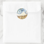 Autocollant rond Lady Ireland (Sac)