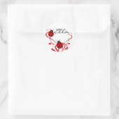 Autocollant rond Ladybug Votre Nom (Sac)