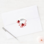 Autocollant rond Ladybug Votre Nom (Enveloppe)