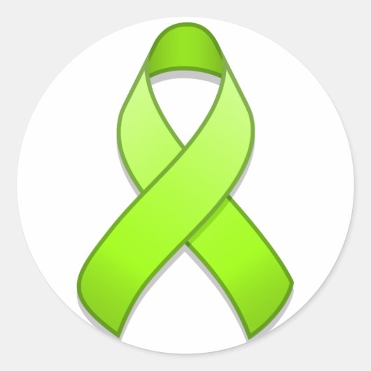 Autocollant rond Lime Green Awareness (Devant)