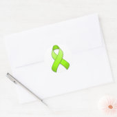 Autocollant rond Lime Green Awareness (Enveloppe)