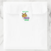 Autocollant Rond Mardi Gras (Sac)