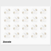 Autocollant rond Mariage Boho espagnol (Feuille)