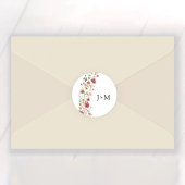 Autocollant rond Mariage classique