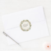 Autocollant rond Mariage floral Neutre Pastel Boho (Enveloppe)