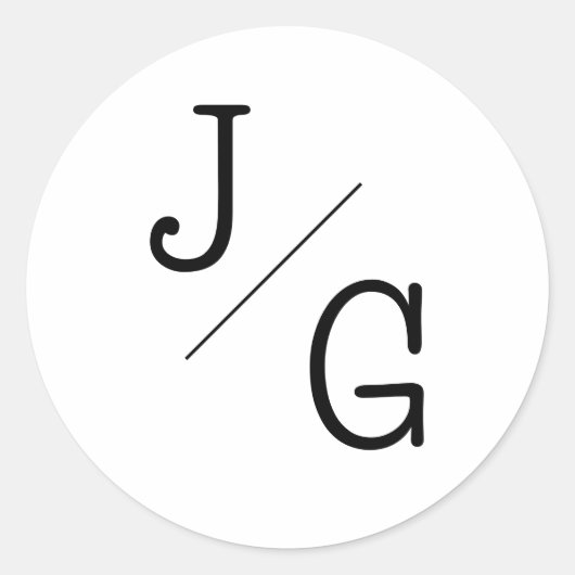 Autocollant rond Mariage Monogramme agricole (Devant)