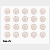 Autocollant rond Mariage rose Magnolia (Feuille)