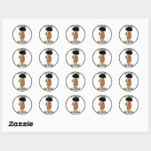 Autocollant rond Maui Frozanas (Feuille)
