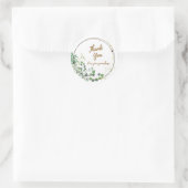 Autocollant rond 'Merci' Daisy Greenery (Sac)