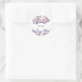 Autocollant rond Merci Pivoines (Sac)