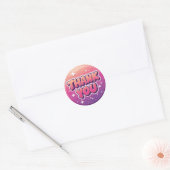 Autocollant rond Merci Y2K (Enveloppe)