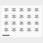 Autocollant rond mignon Kawaii Progrès plutôt que (Feuille)