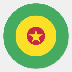 Autocollant rond mod camerounais