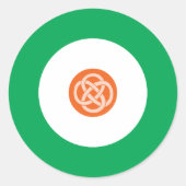 Autocollant rond mod irlandais 1 (Devant)