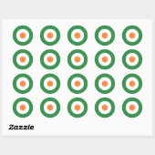 Autocollant rond mod irlandais 2 (Feuille)