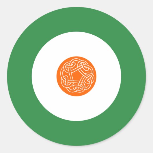 Autocollant rond mod irlandais 2 (Devant)