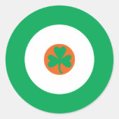 Autocollant rond mod irlandais 3 (Devant)
