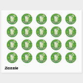 Autocollant rond Mojito Classique (Feuille)