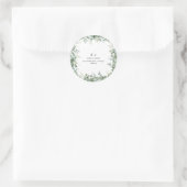 Autocollant Rond Monogramme à Verdure Minimale (Sac)