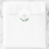 Autocollant Rond Monogramme à Verdure Minimale (Sac)