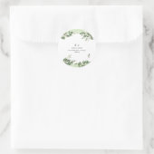 Autocollant Rond Monogramme à Verdure Minimale (Sac)