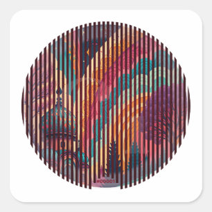 Autocollant Rond Mystic Stripes #00001 – Personnal
