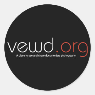 Autocollant rond noir