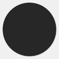 Autocollant Rond Noir Mat Luxe