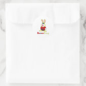Autocollant rond Norman Bunny (Sac)